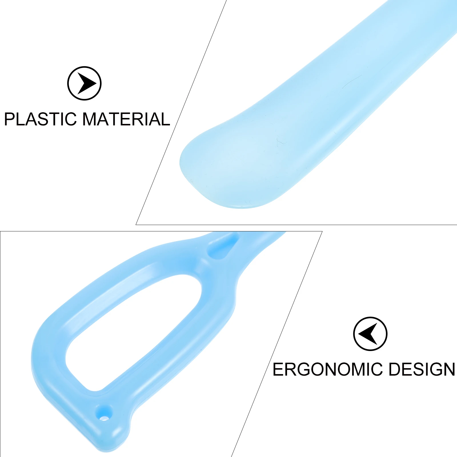 

10pcs Durable Plastic Shoehorn Long Handle Easy Clean Shoehorn Tool Shoe Lifter Extractor Hanging Tool for Home Use