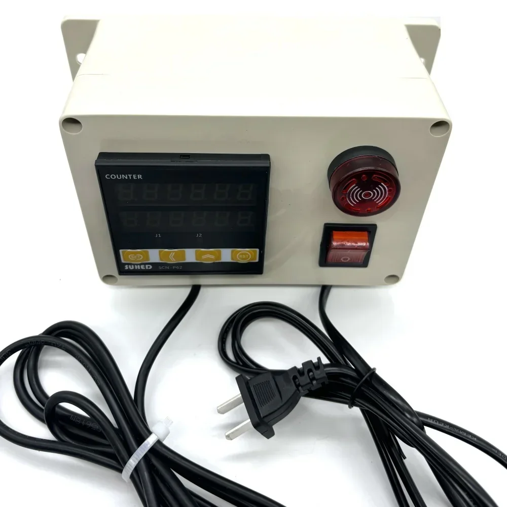 EM ESTOQUE NOVO sensor de medição de comprimento com codificador de roda dupla contador com indicador digital