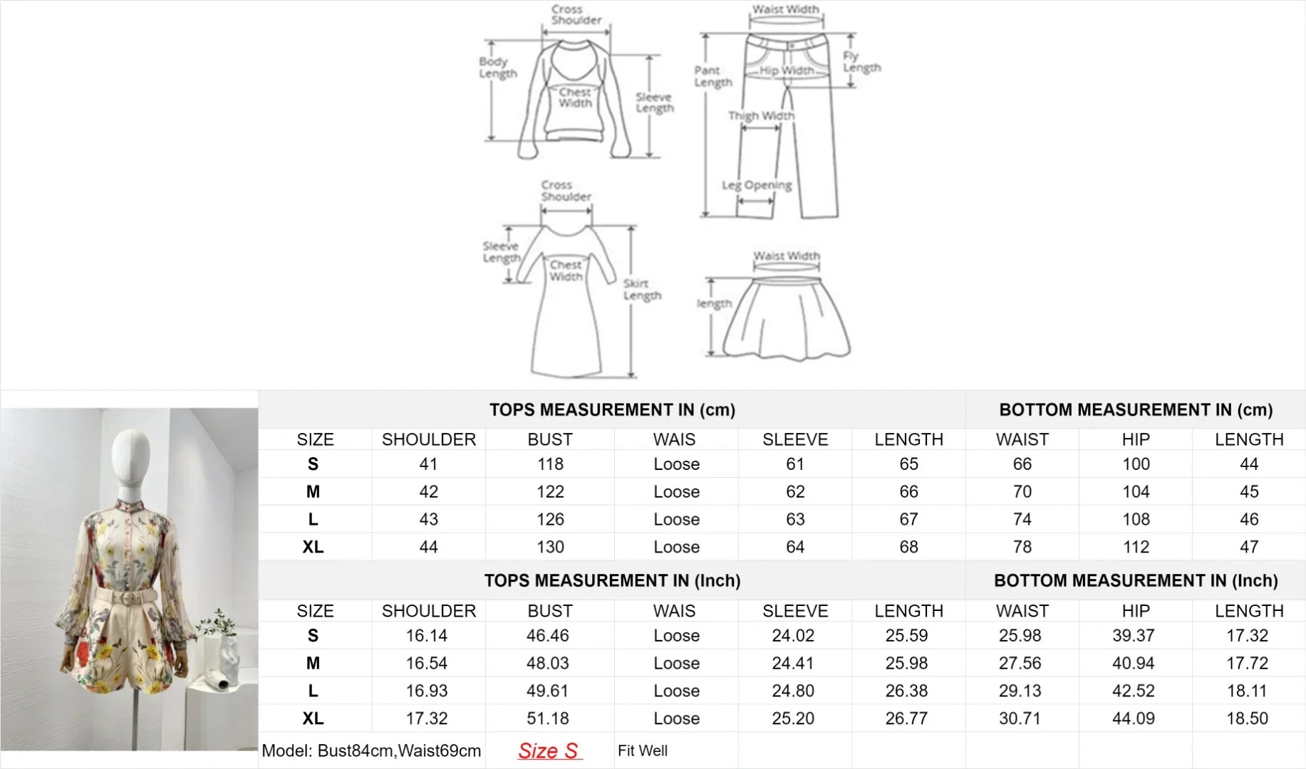 Summer 2024 Women New Holiday Collection Floral Print Long Lantern Sleeve Vintage Silk Blouse Tops and Belted Linen Shorts Set