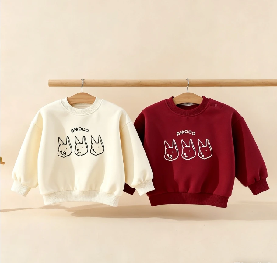 

Cartoon Printed Hooded Top Casual Long Sleeved Sportswear For Men Women Loose Casual Clothing Autumn Children's Clothing Top