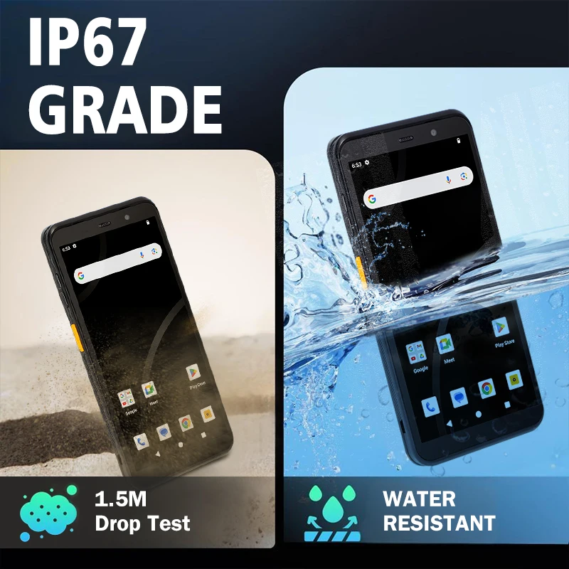 PDA Genggam 6 Inci Android 14 Pengumpul Data Industri Logistik Komputer Mobile PDA 13 Jam Kerja NFC Barcode PDA Tangguh