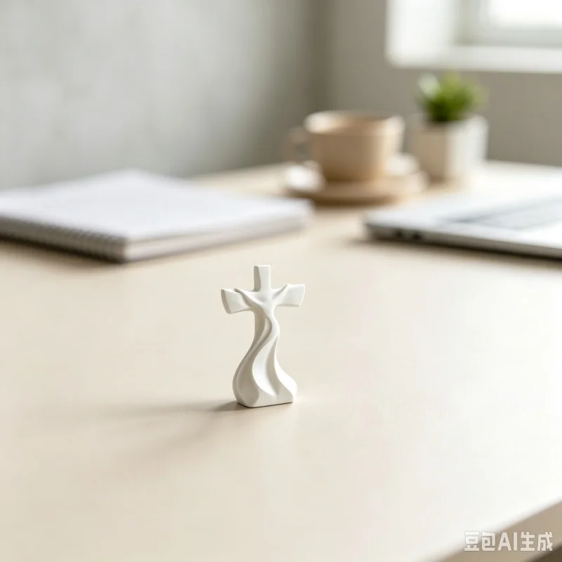 Modern 3D Printed Jesus Cross Statue Abstract Risen Christ Crucifix Sculpture Creative Religious Home Bedroom Desk Decor