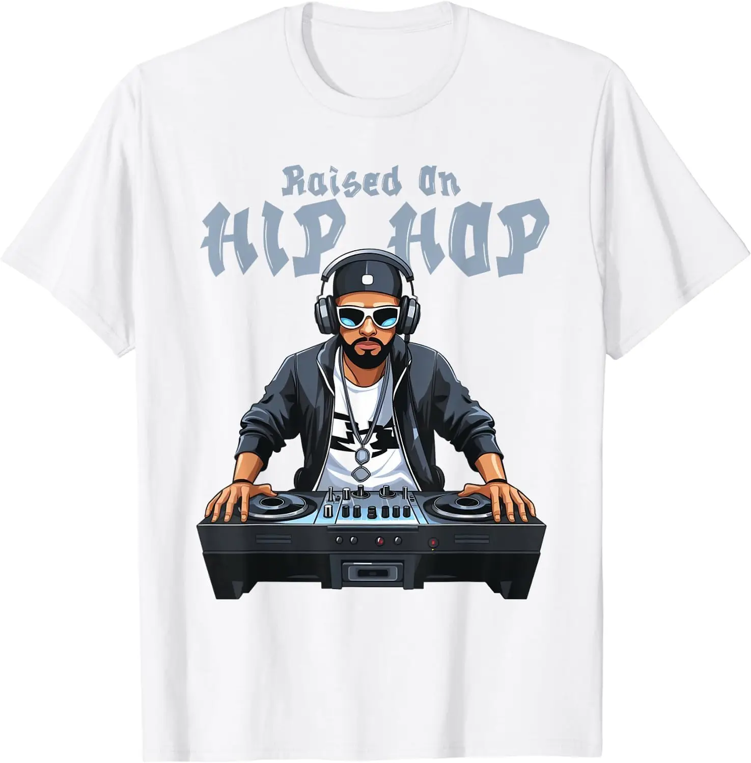 Hip Hop DJ 50th Anniversary Raised On Hip Hop T-Shirt High Quality 100%Cotton Short Sleeve