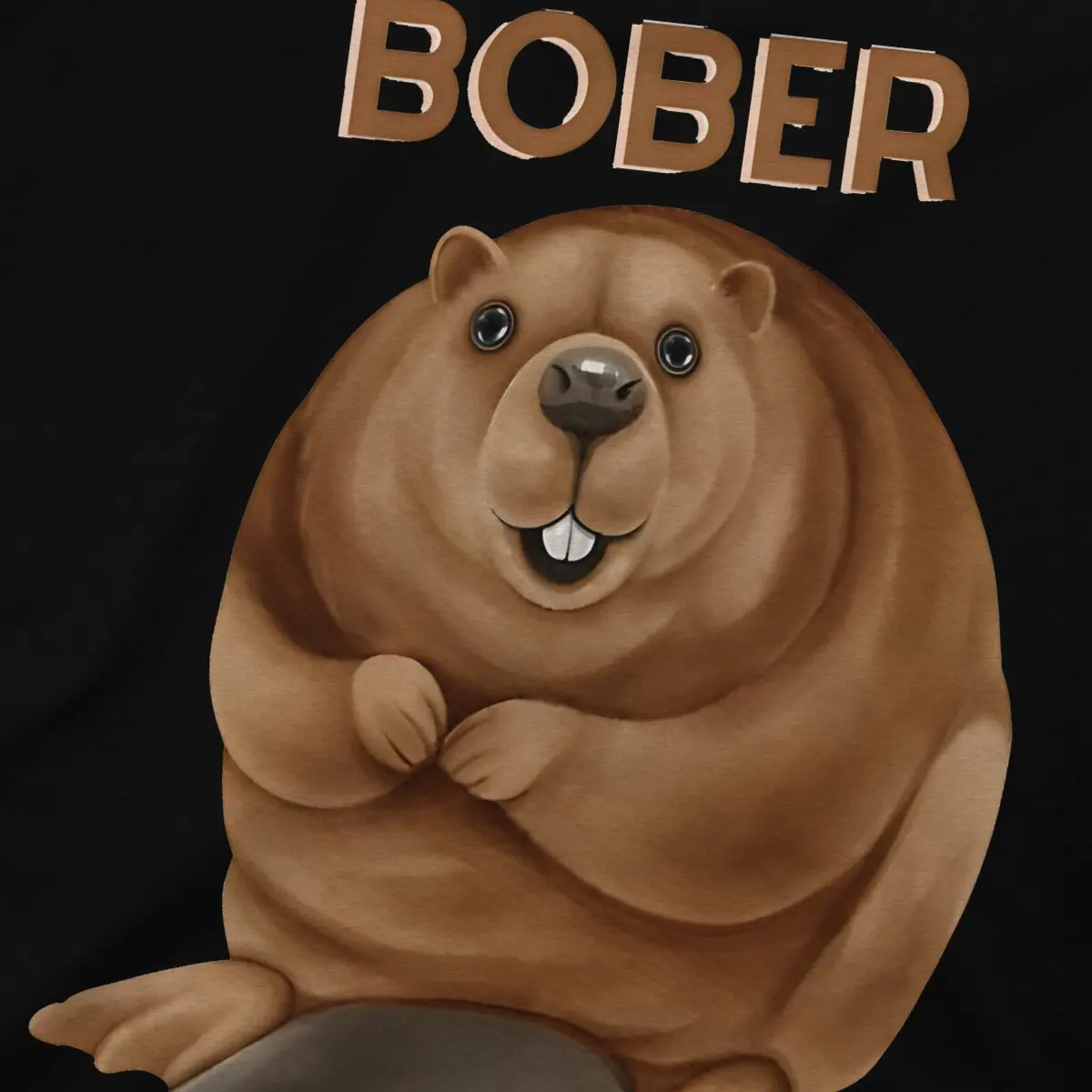 Laughing Beaver Watercolor Special TShirt Kurwa Bobr Bober Leisure T Shirt Hot Sale T-shirt For Adult