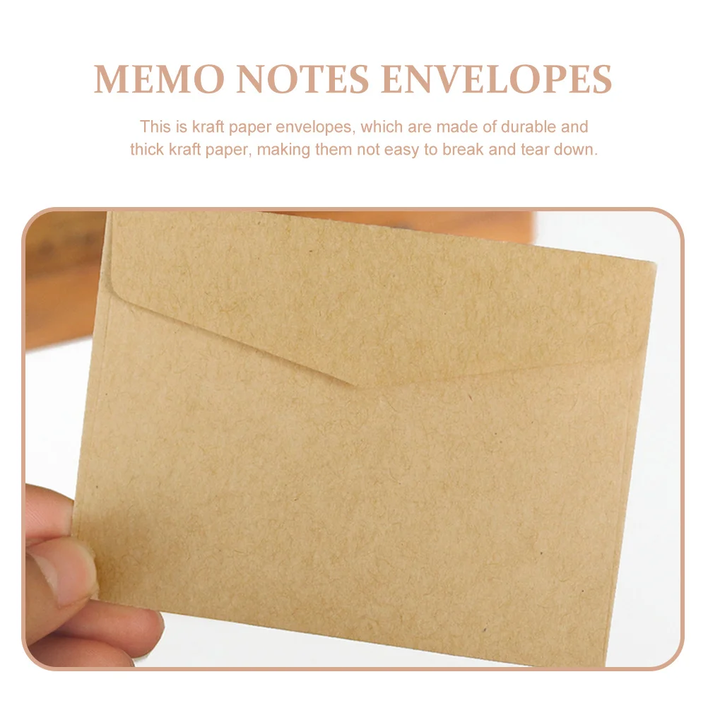 100 Pcs Envelopes Vintage Blank Mini Envelopes Business Card Memo Notes Craft Retro Letter Storage Lightweight