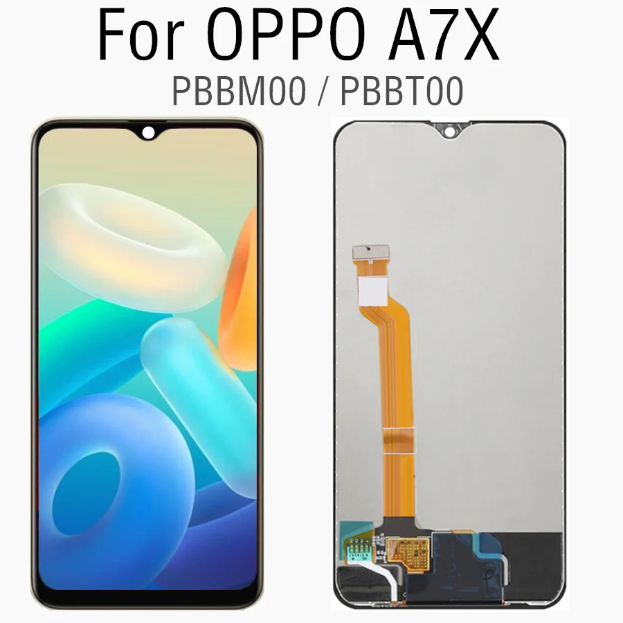 

ЖК-экран 6,3 дюйма для OPPO A7X, цифровой преобразователь экрана в сборе для OPPO A7X PBBM00 PBBT00, ЖК-экран