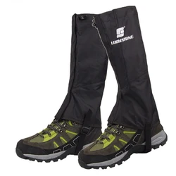 Nero Outdoor escursionismo Boot ghetta impermeabile Snow Leg Legging Cover caviglia GaitersMagic-sticker e cerniera posteriore regolabile