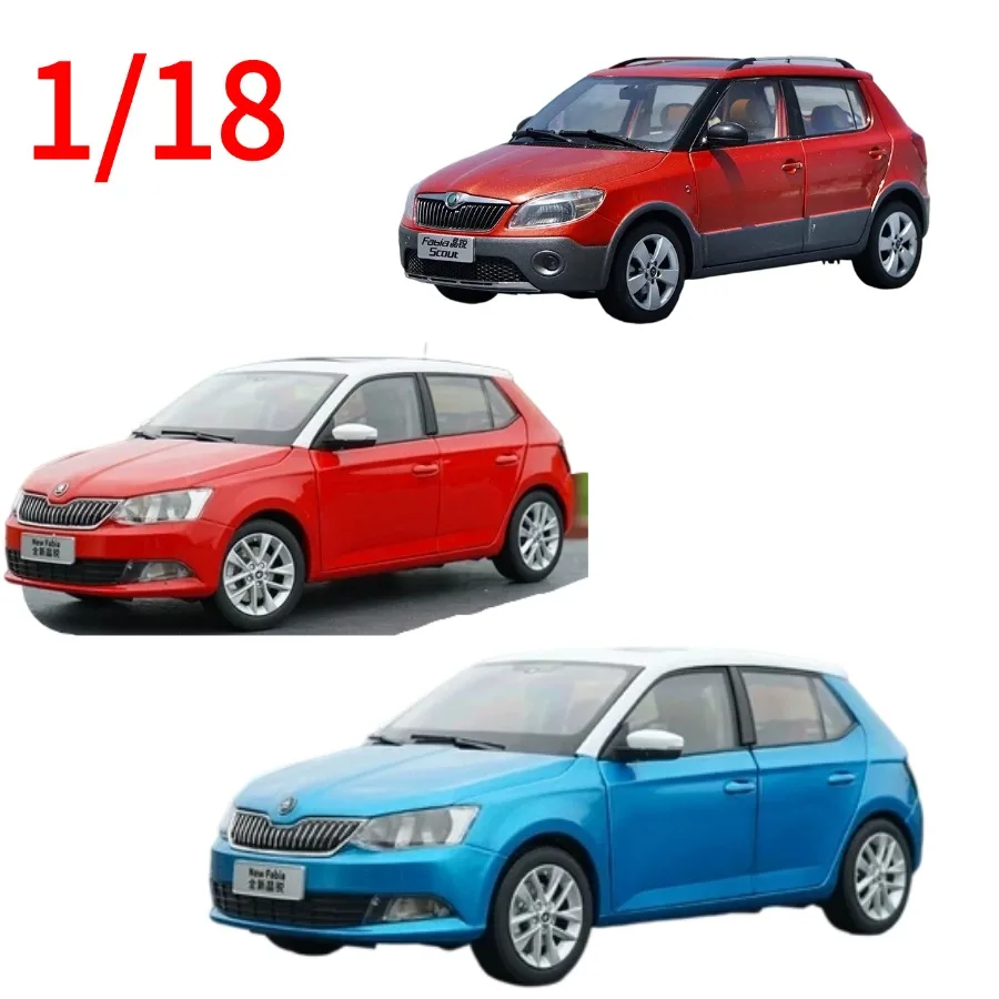 Flaw Diecast 1/18 Scale Skoda New Fabia Alloy Car Model Volkswagen Fabia Scout Collectible Model Vehicles