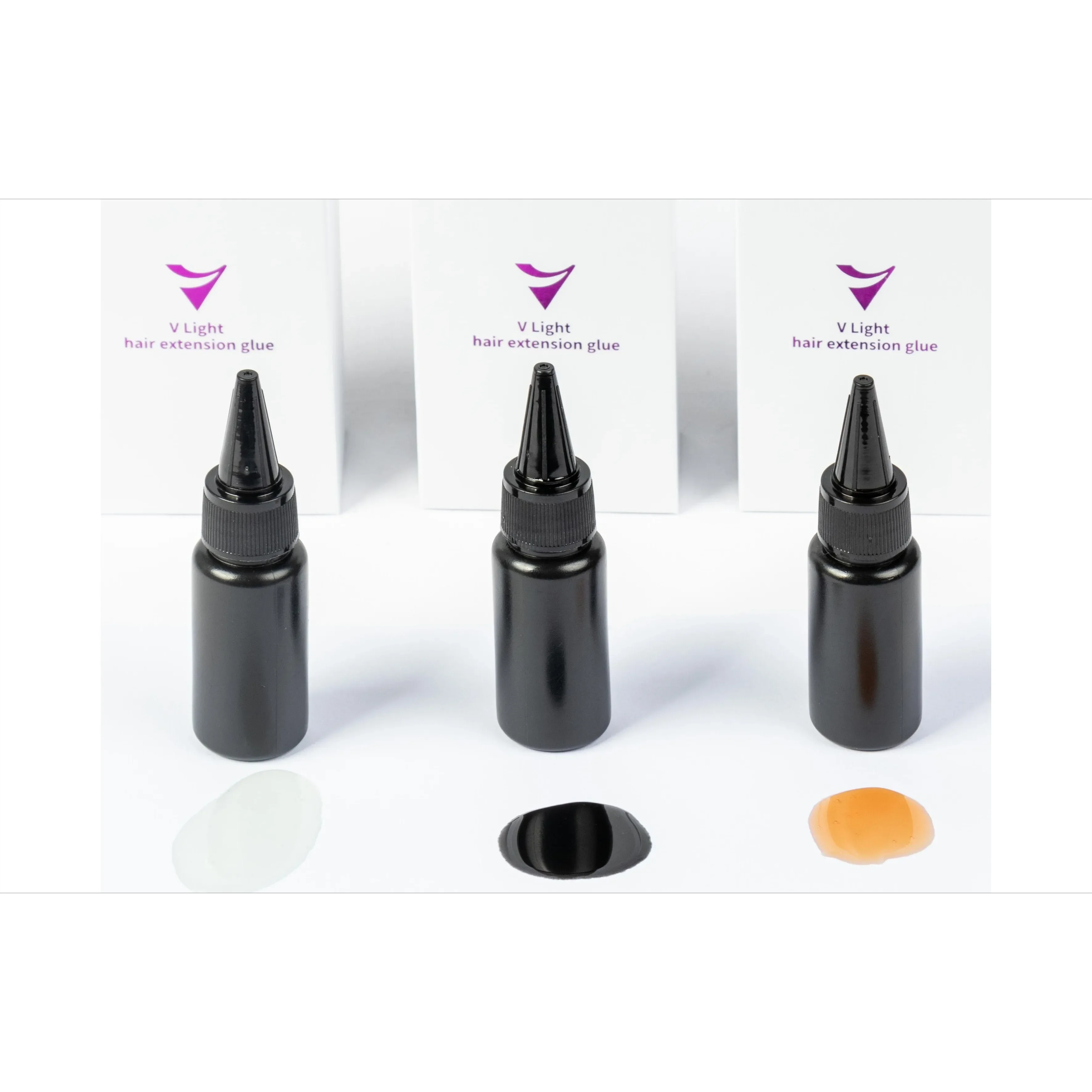 

Hot Selling V light Tool UV Hair Glue Black Clear Color For Hairs Extensions