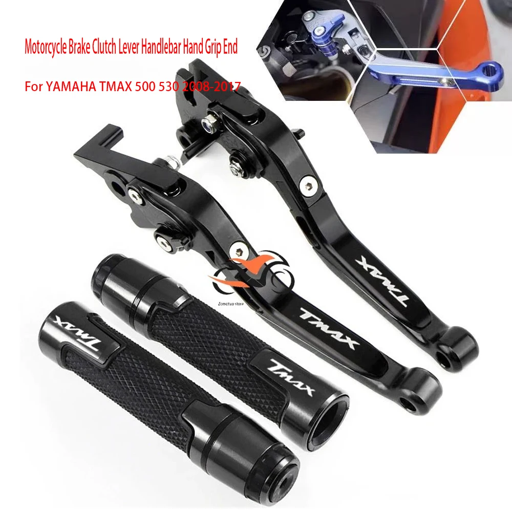 

For T-MAX TMAX 500 530 2008-2017 Motorcycle Brake Clutch Levers Handlebar Grips TMAX 530 500 2016 2015 2014