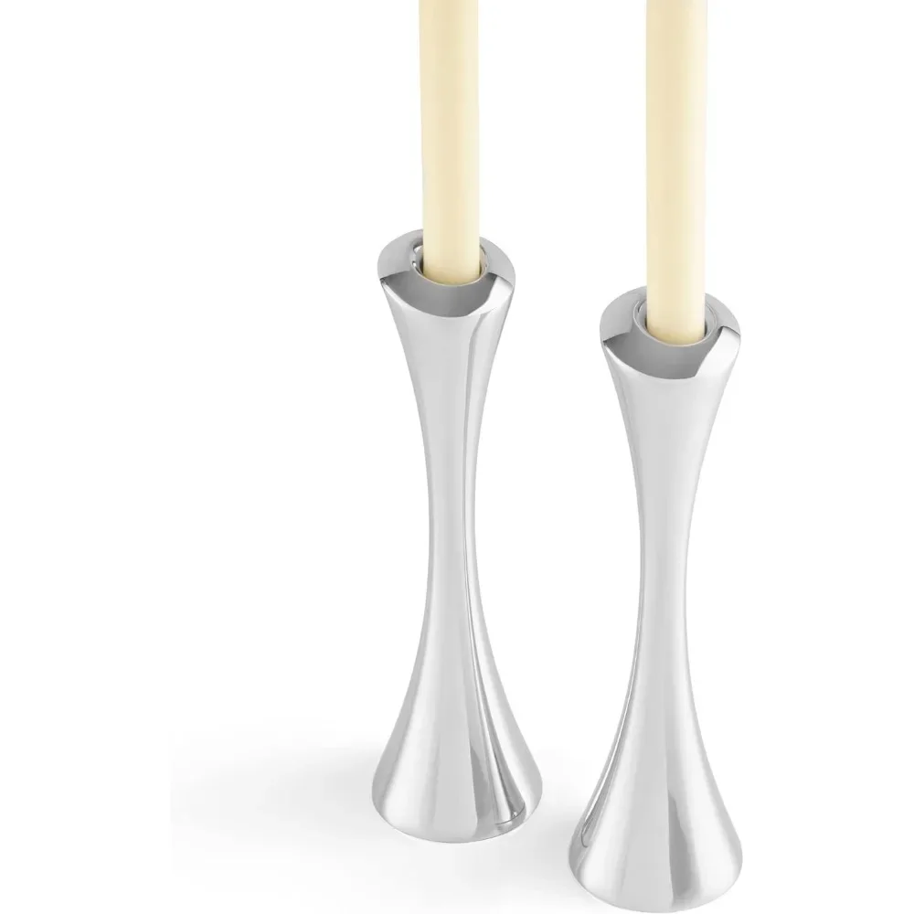 Aquila Candlestick Holders|2-Pc Set | Metal Taper Candle Holder | Modern Decorative Centerpieces | Candlestick Holders for Table