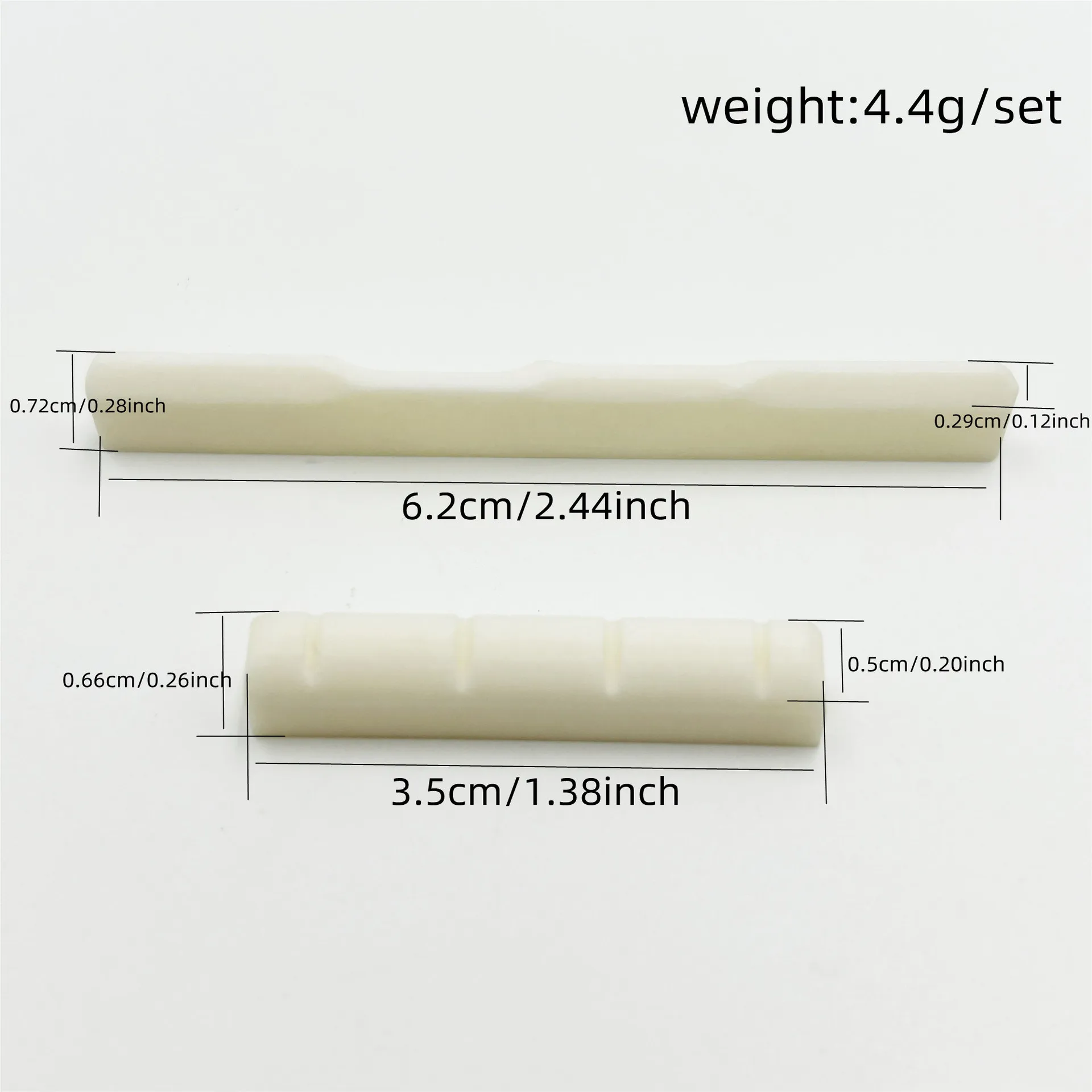 Bone Ukulele Nut  Saddle  Set Compensated Saddle with Nut for Acoustic Uke Guitar Replacement Repair Upgrade Accessories