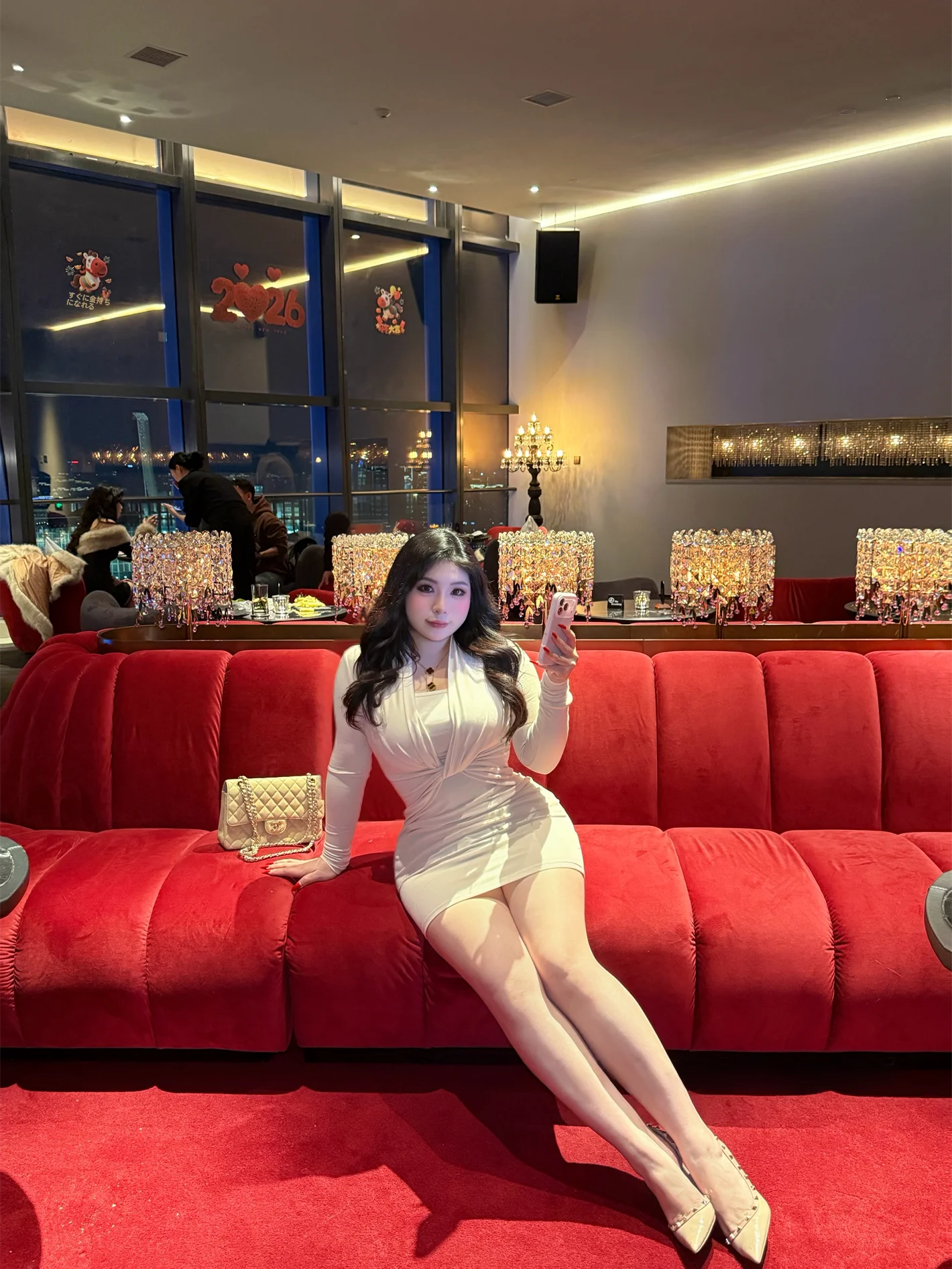 

plus Size Sexy Slim Fit Wrap around Dress with Strap for Daily Wear Spring Summer Cotton Blend Long Sleeve V Neck Short Dress