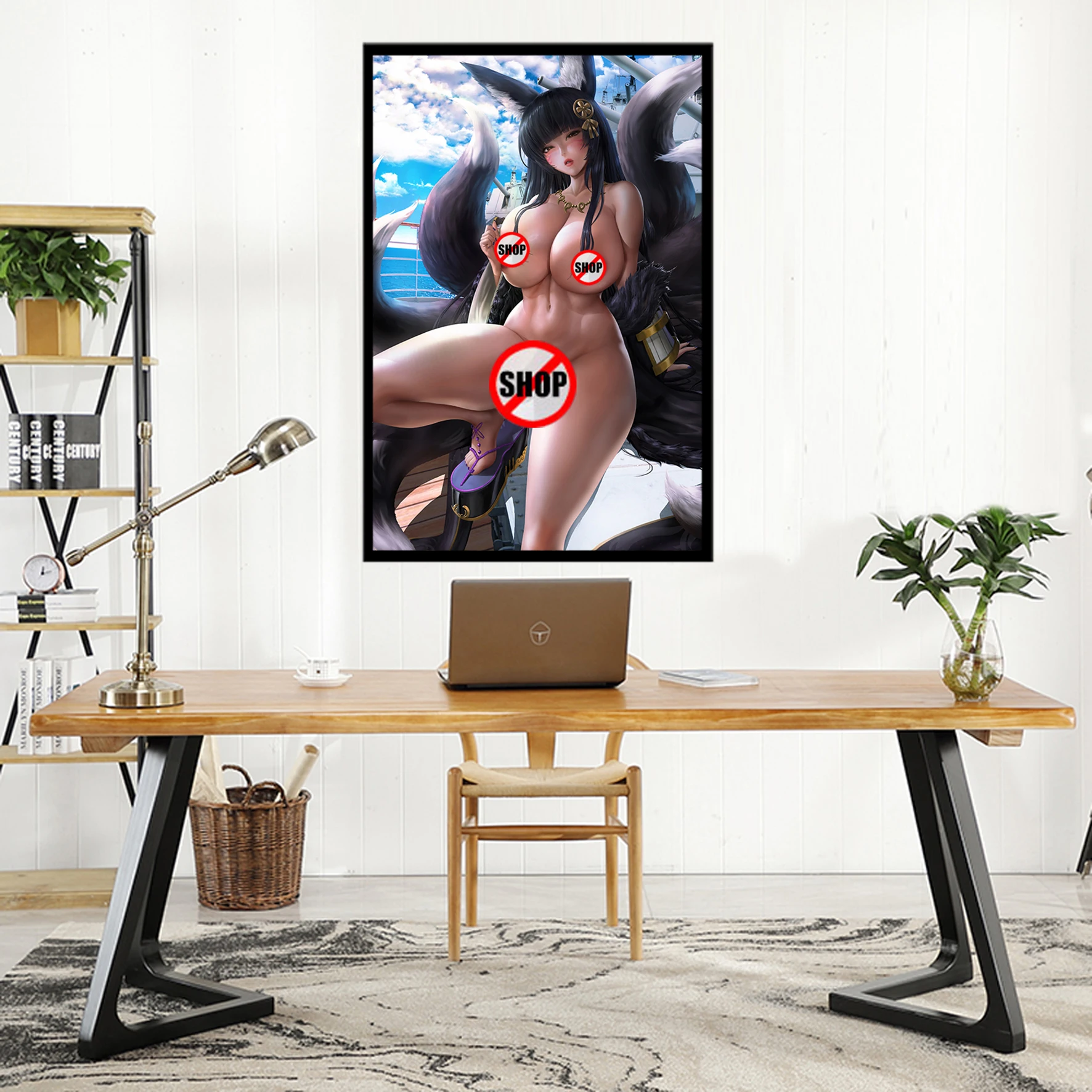 ملصق قماش من Lexaiduer لتزيين المنزل ، فن الجدران جذاب عالي الجودة ، لوحة زخرفية ، مقاس مخصص ، صورة مثيرة من Shinano erza Emma