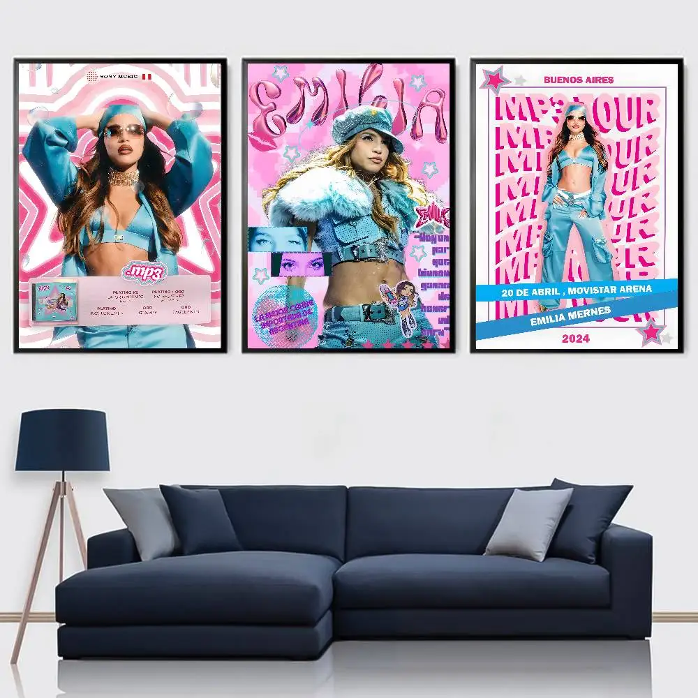 Argentine Singer E-Emilia Mernes High-Quality Posters Aesthetic Wall Painting Stickers For Dormitory And Living Room Decor