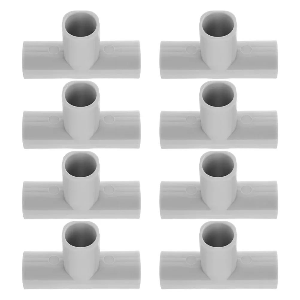 

8 шт. соединителей для детского манежа, стальные Т-образные фитинги для труб, регулируемые детали для игровых зон, для использования в помещении и на улице, соединители для клеток