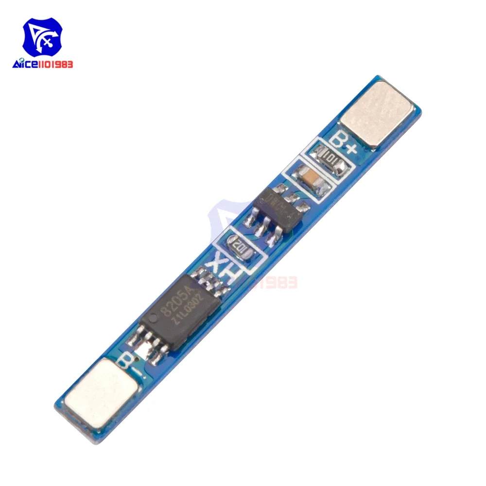 1S 3.7V 2.5A 18650 Lithium Battery Protection Board BMS PCM PCB Polymer Super Charge Discharge Lithium Ion Protection Module