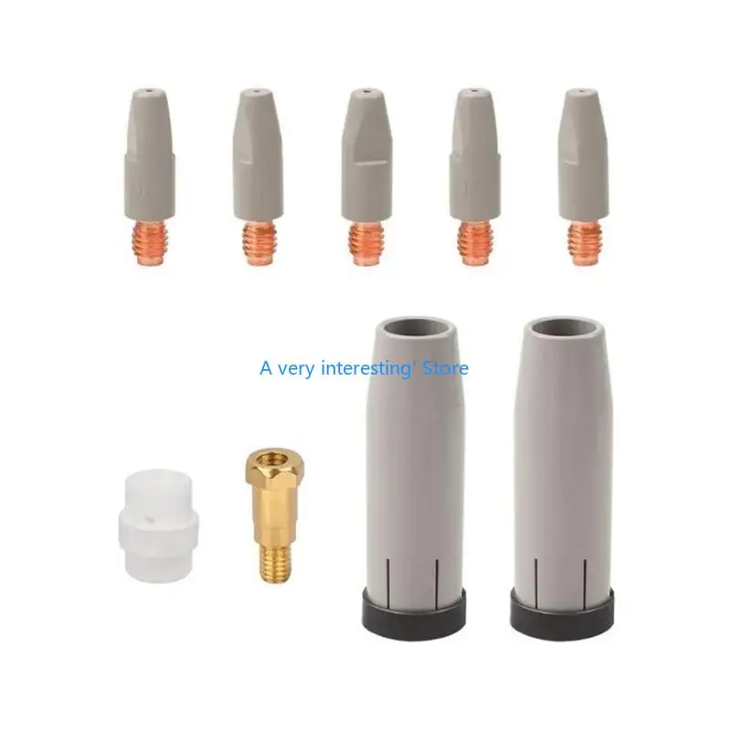 

9pcs High Efficiency Conductive Nozzles Sprays Tubes set for Industrial Welding U6XC