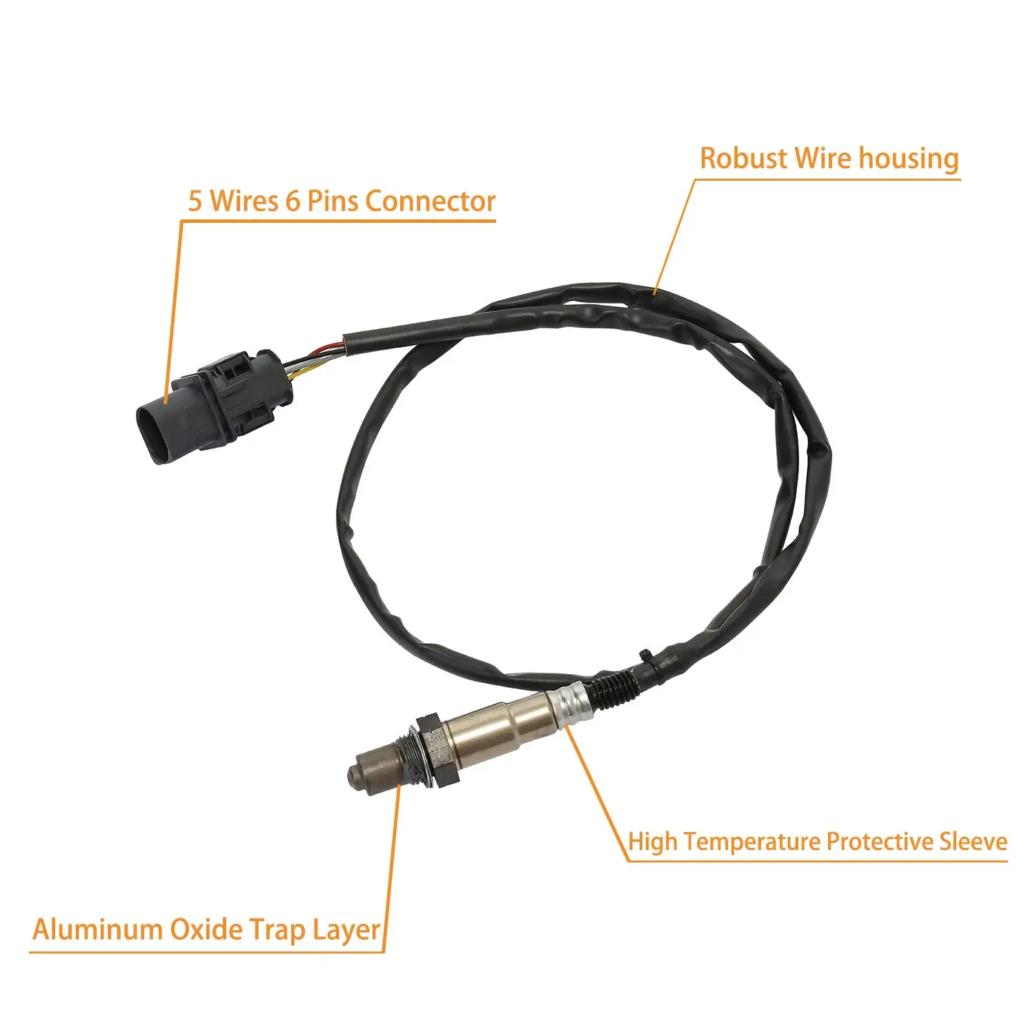 LSU 4.9 Lambda WideBand O2 Oxygen Sensor for PLX UEGO AEM 30-4110 30-0300 30-2004  X-Series AFR Inline Replace Bosch 0258017025