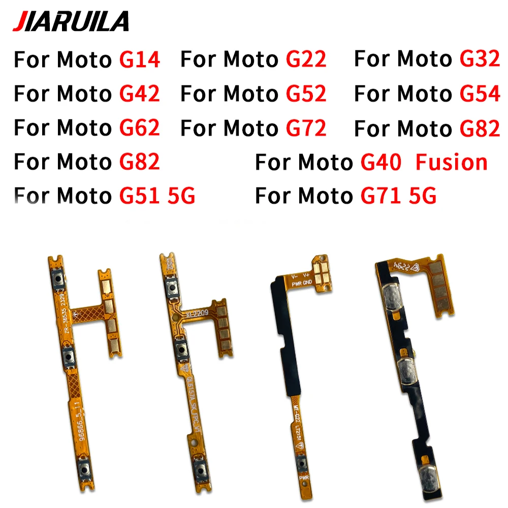 NEW Volume Button Power Switch On Off Button Flex Cable For Moto G22 G32 G40 Fusion G42 G54 G82 G84 G34 5G G24 G04 G14 G52 G62