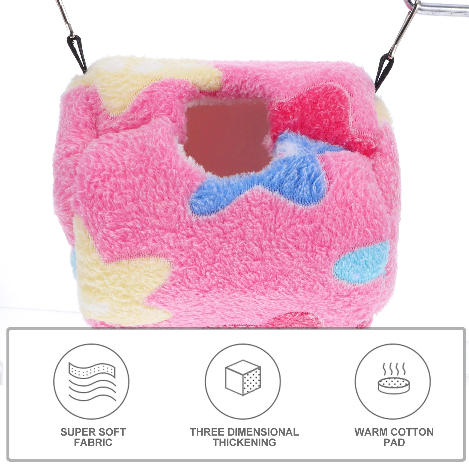 

1Pcs Hamster Warm Hammock Thickened Winter Hanging Bed Pet Nest House Small Animal Swing Bed Cage Supply Hamster Hammock