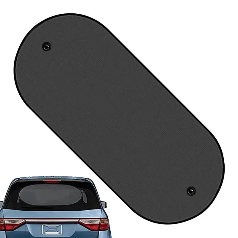 Car Sun Shade UV Protection Folding Auto Rear Window Sunshade 100x50cm Universal Mesh Back Window Visor with Suction Cups