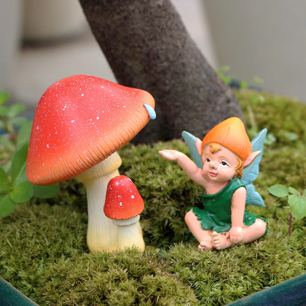 

Mushroom Fairy Garden Set - Cute Landscape Decor