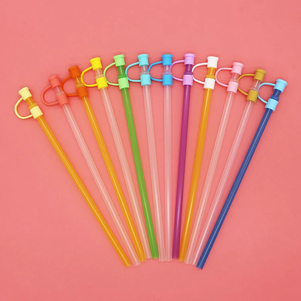 

50Pcs Straw Tips Cover Reusable Silicone Straw Stoppers Cute Decorative Caps for Tumblers Outdoor Gatherings Camping Travel