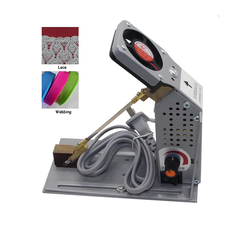 220V Ribbon Manual Cutter Electronic Hot Cutting Machine Temperature Adjustable Rope Band Manual Cut Lace Ribbon Cutting Scissor