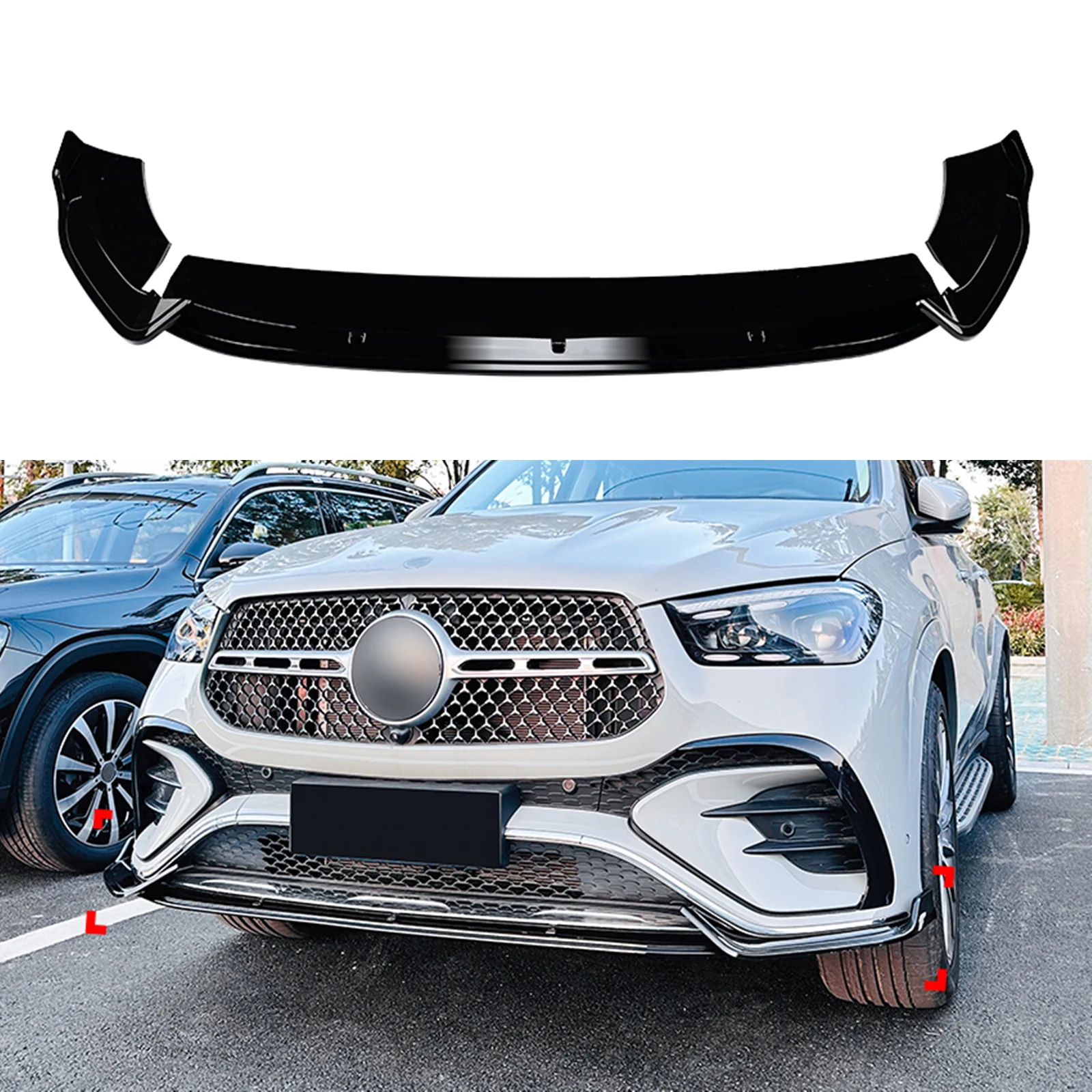 

Front Bumper Splitter Lip For Mercedes Benz GLE Class Coupe W167 C167 AMG 2024