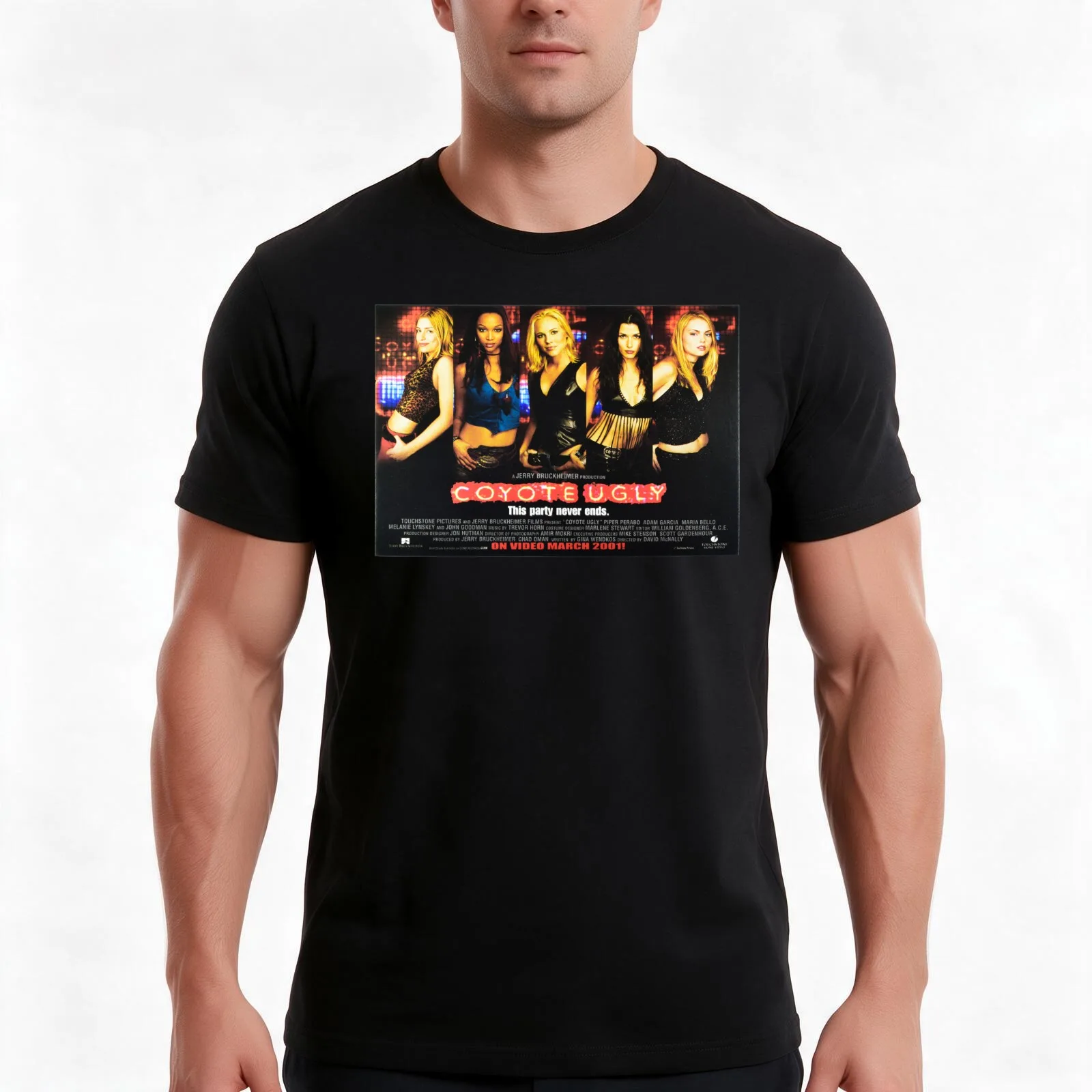COYOTE UGLY (2000) Handbill Art: Capturing the Essence of a Timeless Film T-Shirt, Summer Casual Cotton Tee, Unisex Men Women