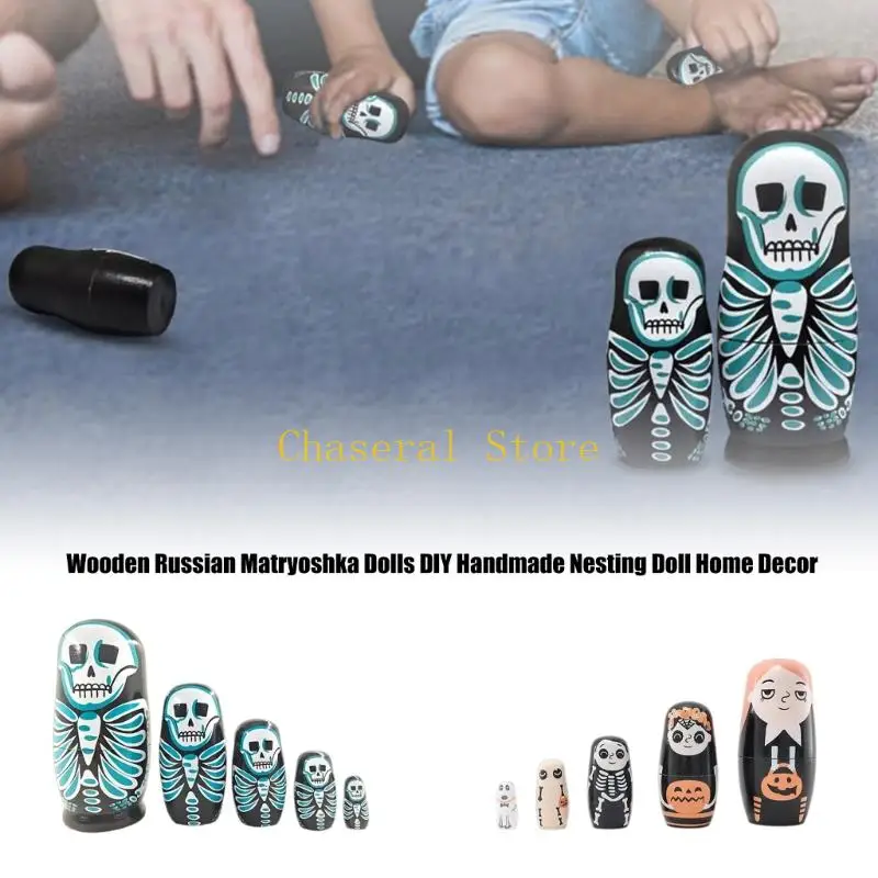 E7CE Russian Nesting Dolls in 5 Layered That Open and Nest Together for Repeatable Pairing, Nesting, and Stack Play