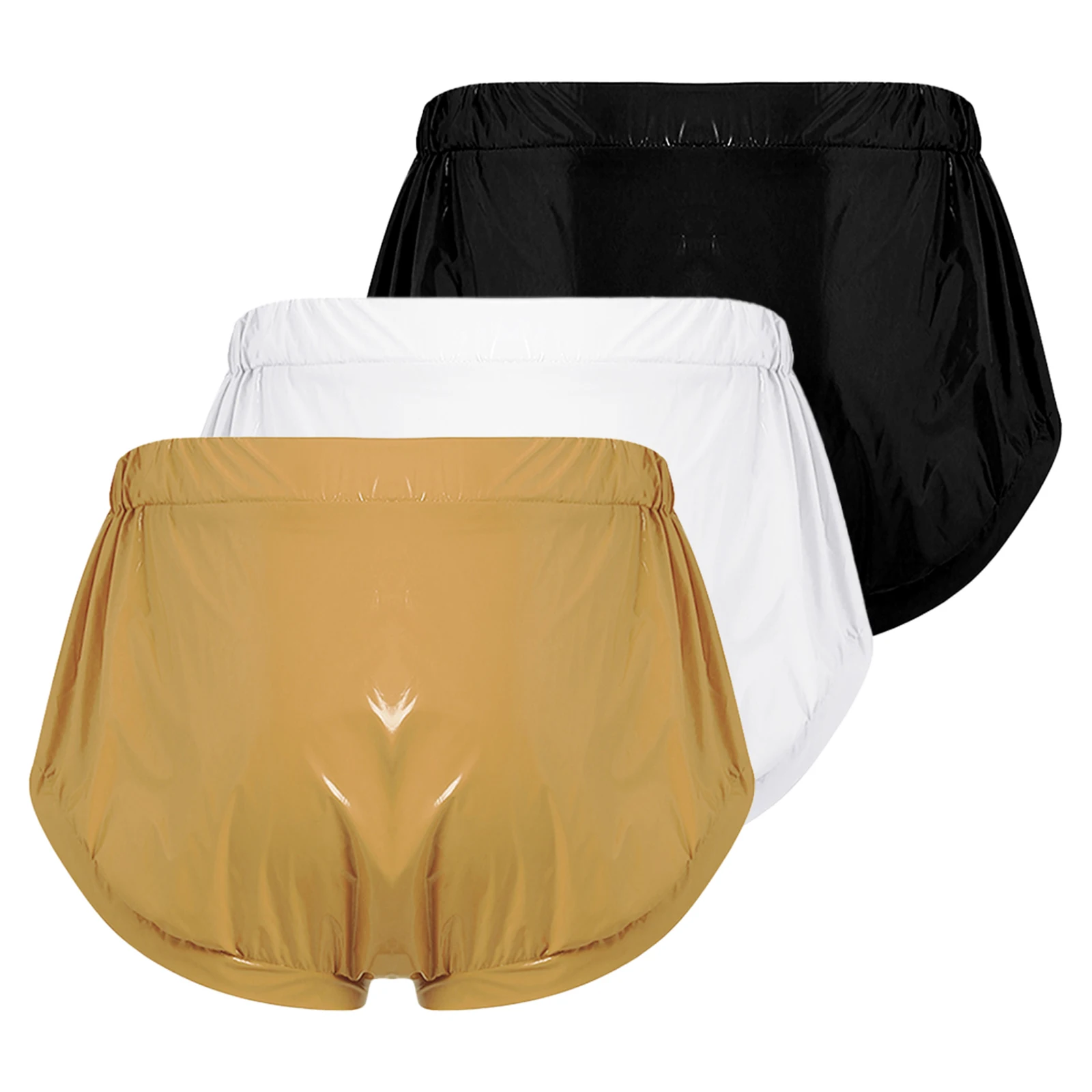 Adult Elderly Special Needs Adaptive Underwear 3Pcs Leak-proof Incontinence Diaper Cover Side Zipper Tear-away Waterproof Briefs