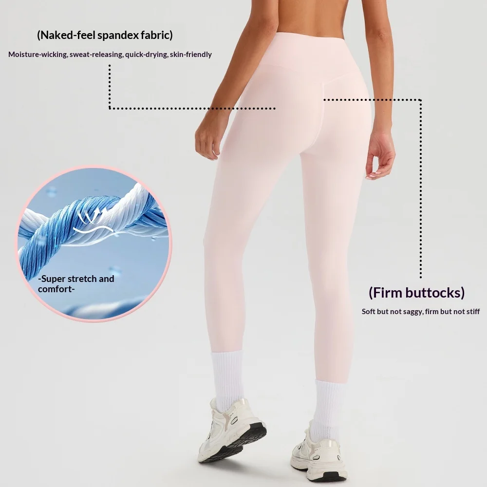 Women's Barely-There Lycra® Spandex High Waist 4-Way Stretch Active Leggings Ankle-Length for Yoga Running Gym Outerwear
