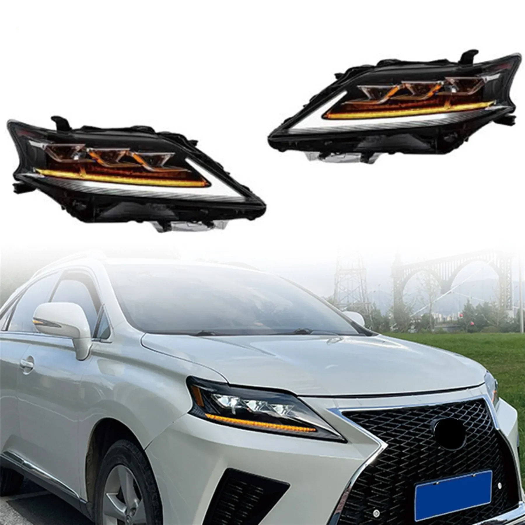 

Car Front Headlight Headlamp for Lexus RX 350 450h 270 09-14 Daytime Running Light Turn signal