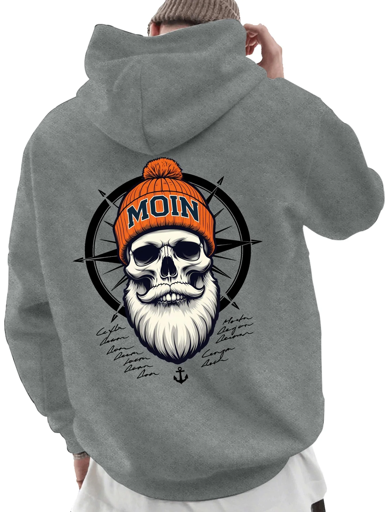 Hello, This Is A Trendy New Style of Men'S Clothing for Autumn and Winter, Featuring A Backprint Sweatshirt and A Couple'S Hoodie. It'S A Versatile, Loose-Fitting Pullover Suitable for Both Sports and Casual Wear, Plus Size