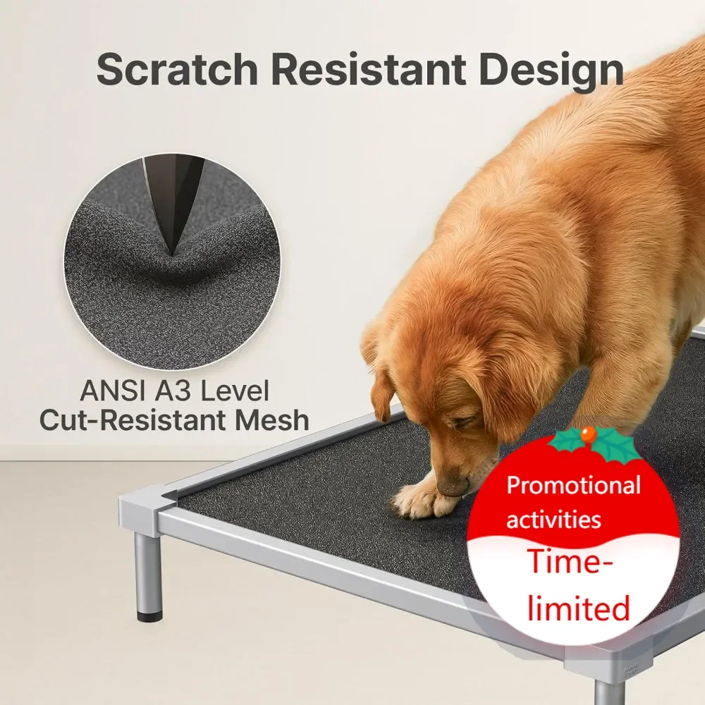 

Hot salesChew Proof Elevated Dog Bed Medium 40.6x28.7in Heavy Duty Cooling Pet Cot Anti-Rust Washable Outdoor Indoor