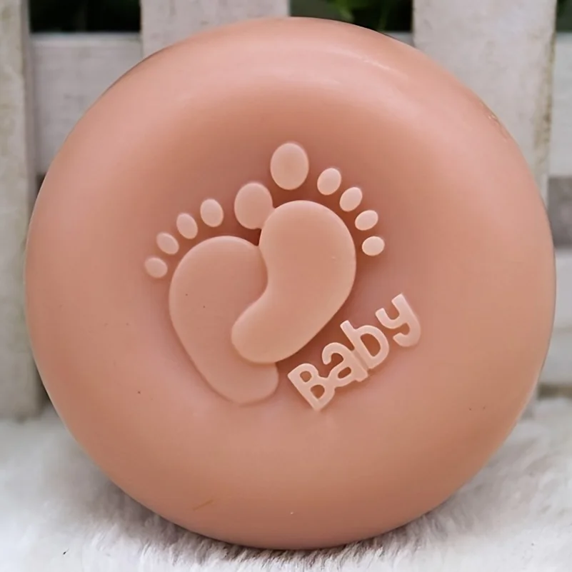 Fußabdruck-Seifen-Silikonform, DIY-Tonwachsform für kleine Füße, Harzgussform, DIY-Seife, DIY-Duftkerze, geeignet für D