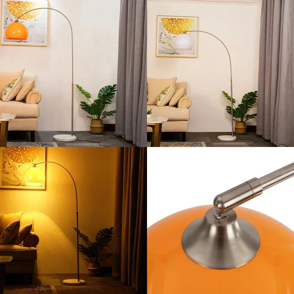 

2025Nordic Modern Minimalist Floor Lamp for Sofa Bedside LED Table White Orange Fishing Long Standing Light Lamp for Room