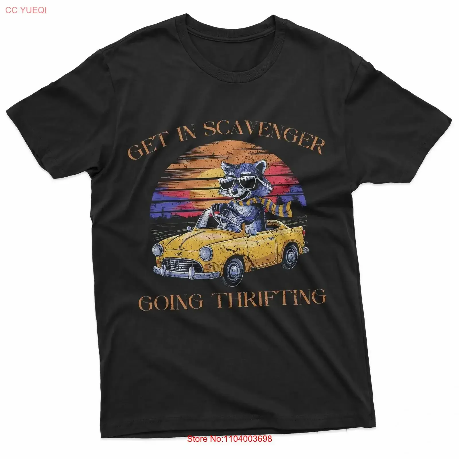 

Raccoon Get In Scavenger Going Thrifting Quote Lover T Shirt vintage Washed Casual Comfortable graphic Breathable