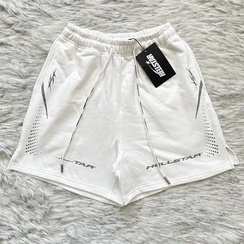 Casual Men's Sports Flame Shorts Straight Leg Cotton Pants Leisure Travel Wear Autumn Winter Season mid Waist Button Fly