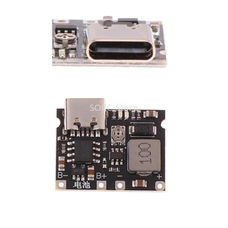USB Type-C 2A بطارية ليثيوم وحدة شحن سريع ليثيوم أيون 18650 3.7 فولت 4.2 فولت شاحن بطارية مجلس DC-DC تصعيد دفعة وحدة