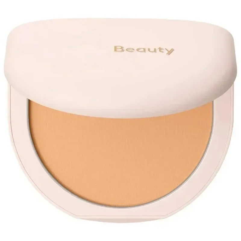 Moda quente luz bege configuração pó natural controle de óleo maquiagem configuração tom da pele pó com espelho maquiagem requintada