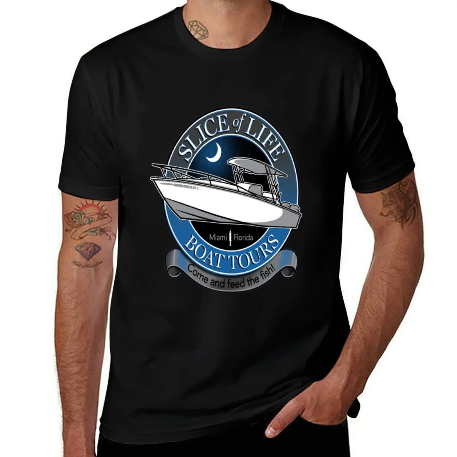 Slice of life Boat Tours : Dexter T-Shirt t shirts for man pack white T-Shirt