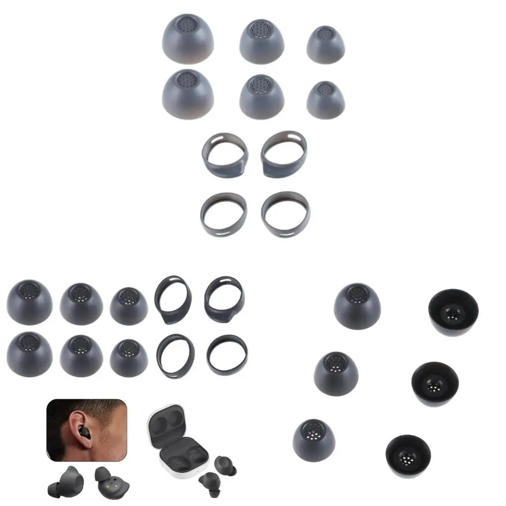  1Set Silicone Earbuds Tips Earplugs Set  for Buds FE In Ear Wireless Headphones Eartips Noise Isolation