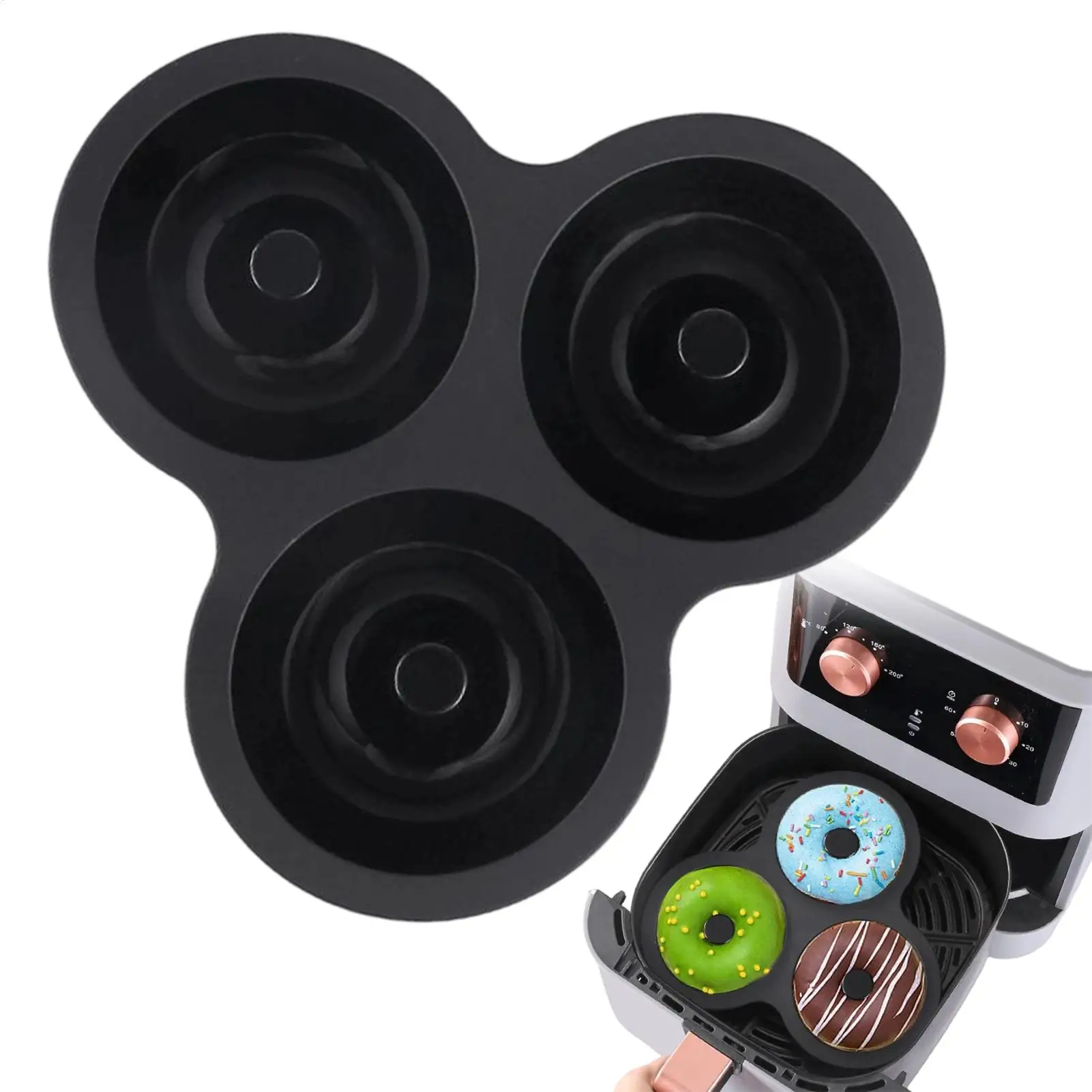 

Heat Resistant Silicone Donut Mold for Doughnuts Food Grade Silicone Bagels Pan for Baking Non Stick Mini Cupcake Mould