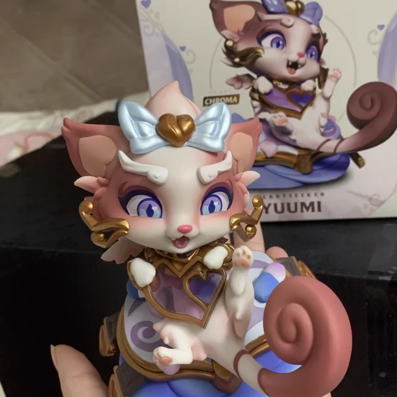 Original League Of Legends Anime Cat Yuumi Figure Valentine\'s Day Limited Suit Limited Collection Model Collectiable Toy Gift