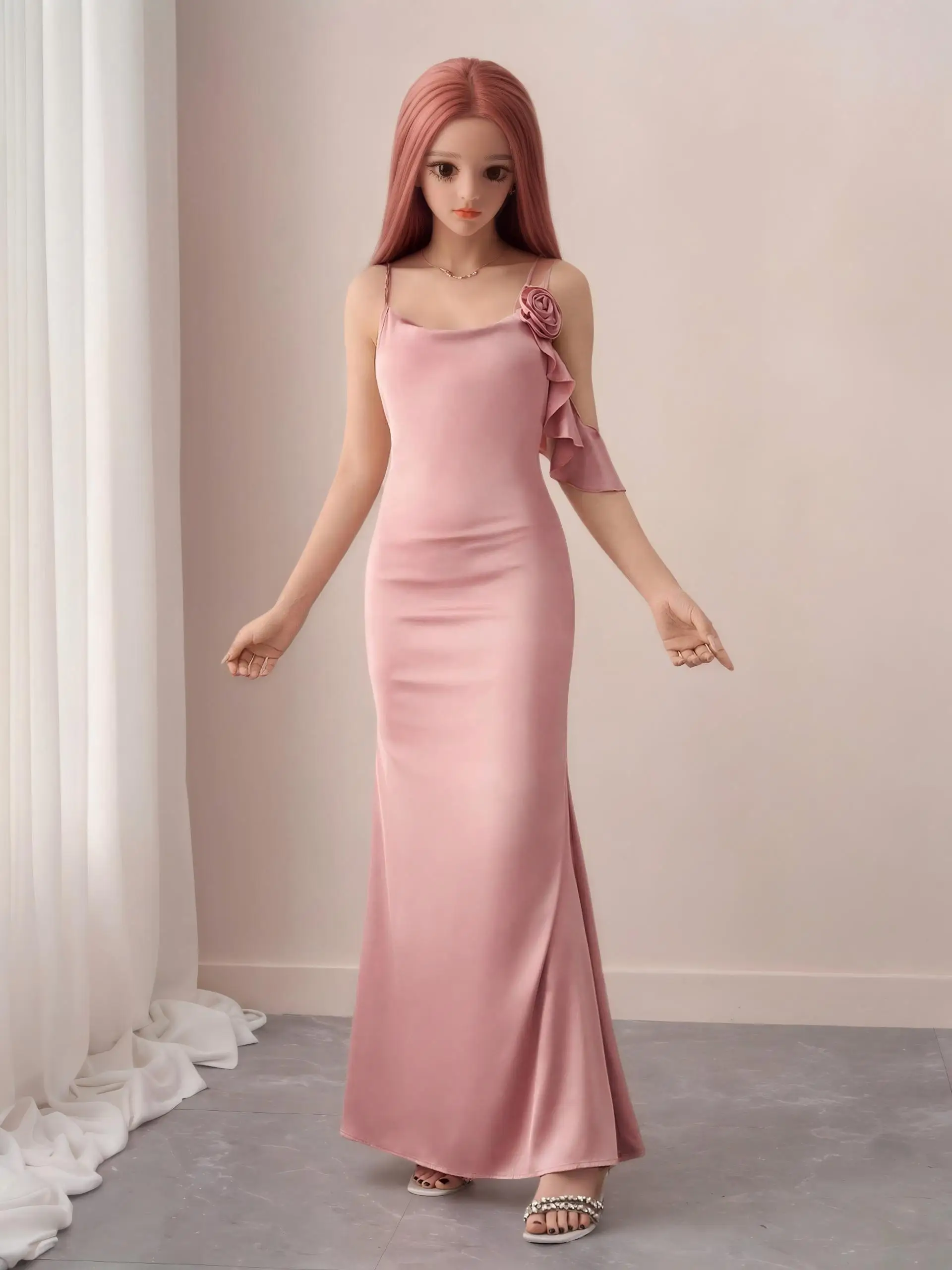 

Бесшовная кукла TPE длиной 80 см, прочные кости, универсальные позы, изысканный макияж, нежная кожа, подходит для фотографии, вечеринок