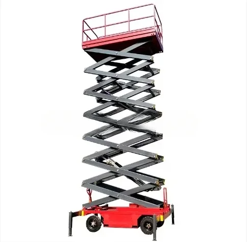4M- 18m Towable Scissor Lift Platform Electric Table Lift Manual Scissor Lift For Aerial Work