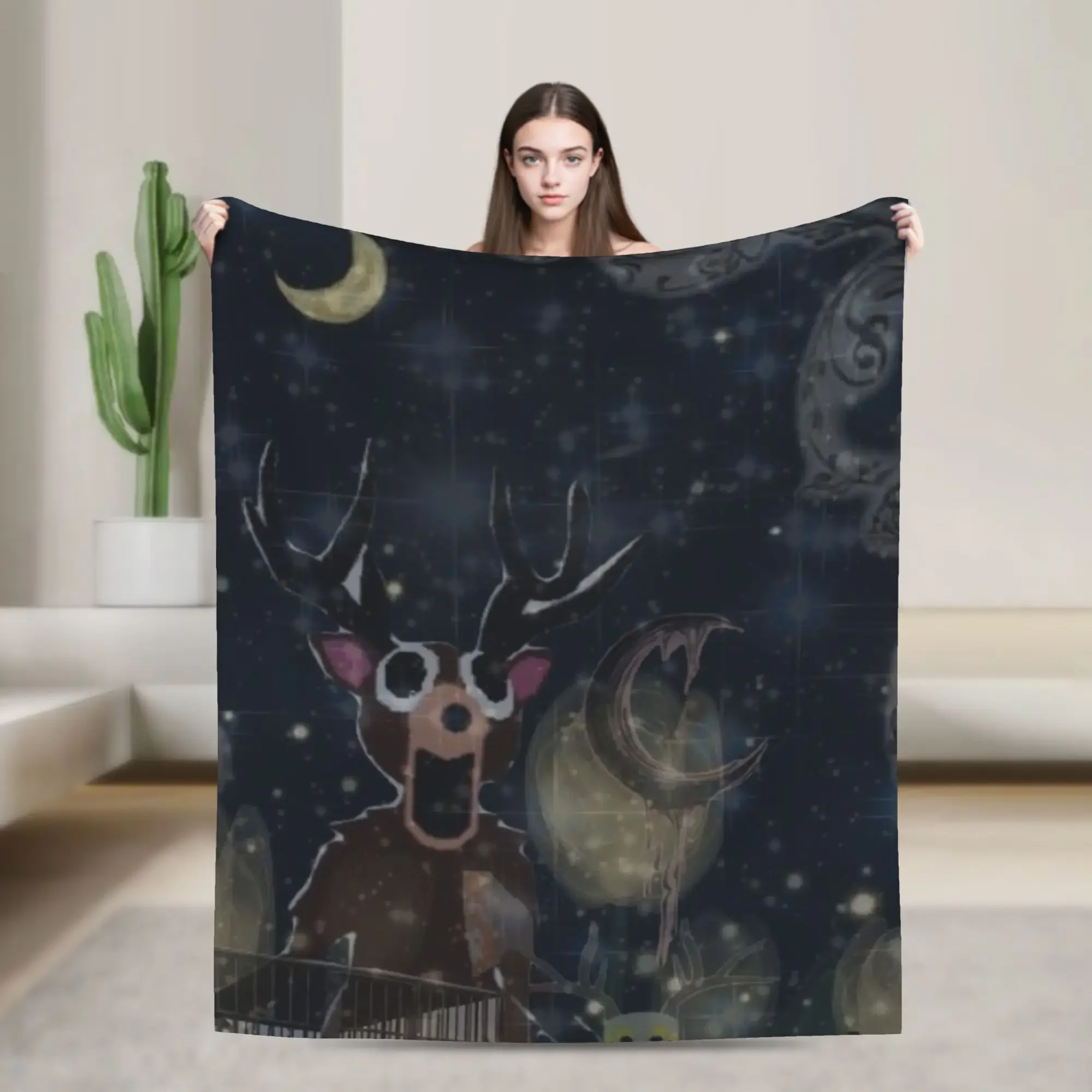 

Horror Game Nights in the Forest Quality Soft Throw Blanket for Winter Child Couch Chair Bedspread Novelty Home Textile